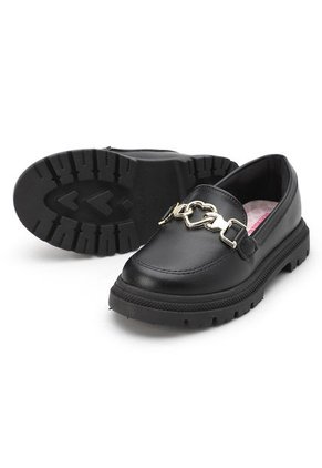 Mocasín Chunky Negro-Dorado Molekinha