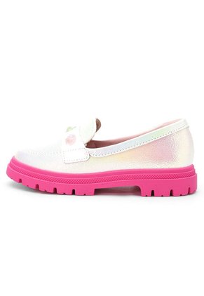 Mocasín Chunky Blanco-Tornasol-Magenta Molekinha