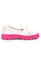 Mocasín Chunky Blanco-Tornasol-Magenta Molekinha de Molekinha