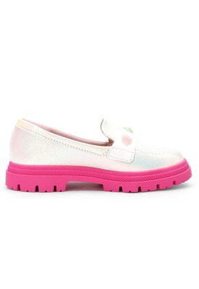 Mocasín Chunky Blanco-Tornasol-Magenta Molekinha