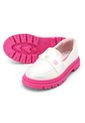 Mocasín Chunky Blanco-Tornasol-Magenta Molekinha de Molekinha
