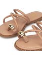 Sandalia Plana Infantil Niña Nude Napa Molekinha de Molekinha