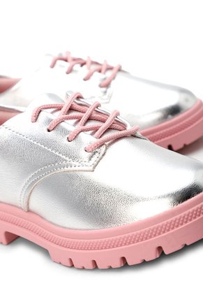 Zapato Casual Plateado-Palo Rosa Molekinha