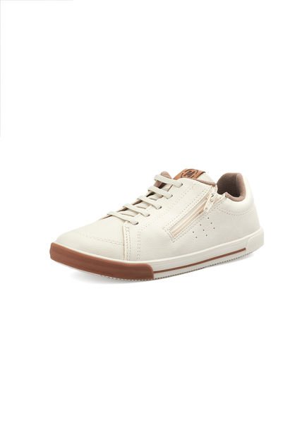 Tenis Lifestyle Blanco Marfil-Camel Molekinho