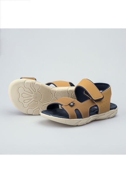 Sandalia Camel-Azul Molekinho