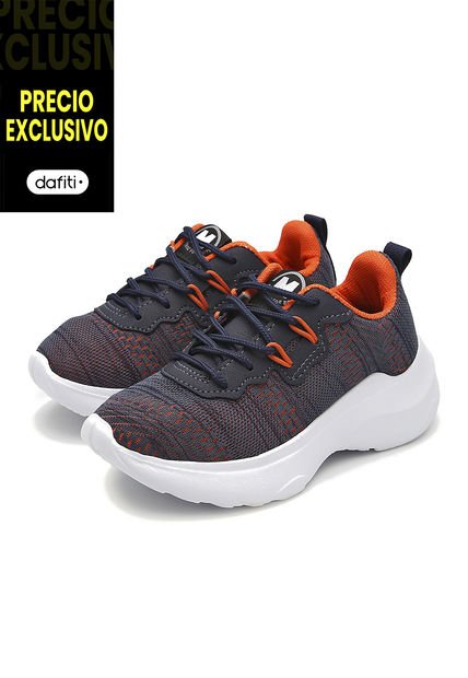 Tenis Lifestyle Azul-Blanco-Naranja Molekinho