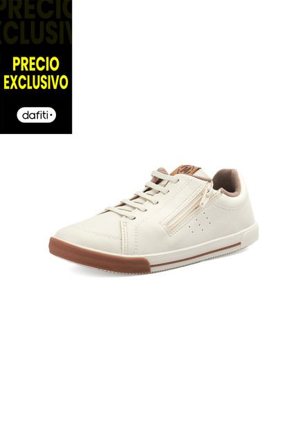 Tenis Lifestyle Blanco Marfil-Camel Molekinho