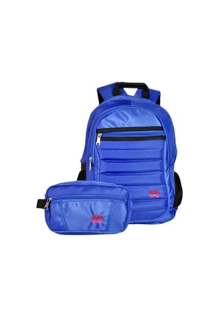 Morral Bolso Viajero Mochila Urbana Mediana Mon Mon Leo Azul