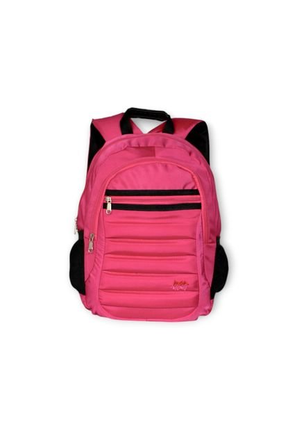 Morral Bolso Viajero Mochila Urbana Mediana Mon Mon Leo Fucsia