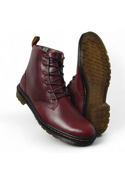 Botas En CUERO Para Hombre Marca Monserrate Ref Kayac Color Vino Merlot