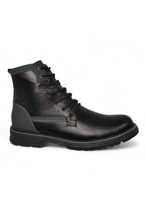 Botas En CUERO Para Hombre Marca Monserrate Ref Bisonte Color Negro