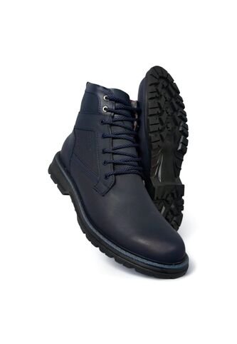 Botas En CUERO Para Hombre Marca Monserrate Ref Bisonte Color Azul Monserrate