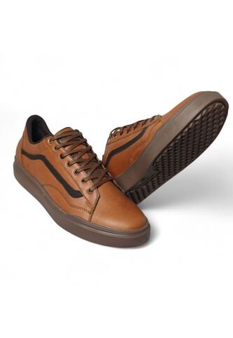 Tenis En CUERO Para Hombre Marca Monserrate Ref Pardo Color Miel Monserrate