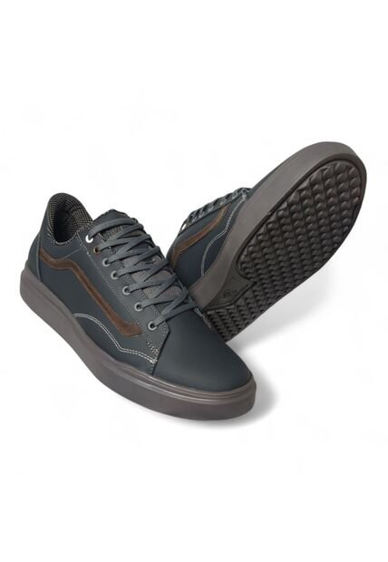 Tenis En CUERO Para Hombre Marca Monserrate Ref Pardo Color Gris