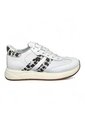 Tenis En CUERO Para Mujer Marca Moreliber Ref Elite Color Blanco-print de Monserrate