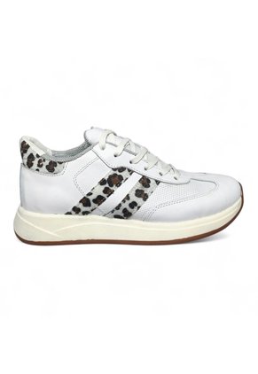 Tenis En CUERO Para Mujer Marca Moreliber Ref Elite Color Blanco-print