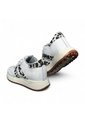 Tenis En CUERO Para Mujer Marca Moreliber Ref Elite Color Blanco-print de Monserrate