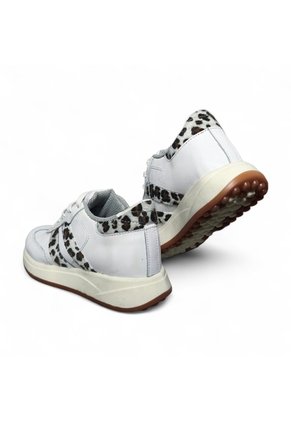 Tenis En CUERO Para Mujer Marca Moreliber Ref Elite Color Blanco-print
