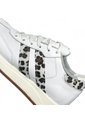 Tenis En CUERO Para Mujer Marca Moreliber Ref Elite Color Blanco-print de Monserrate