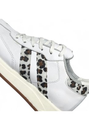 Tenis En CUERO Para Mujer Marca Moreliber Ref Elite Color Blanco-print