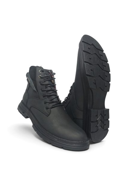 Botas En CUERO Para Hombre Marca Monserrate Ref Alquimia Color Negro