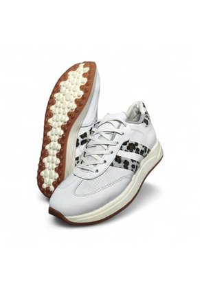 Tenis En CUERO Para Mujer Marca Moreliber Ref Elite Color Blanco-print