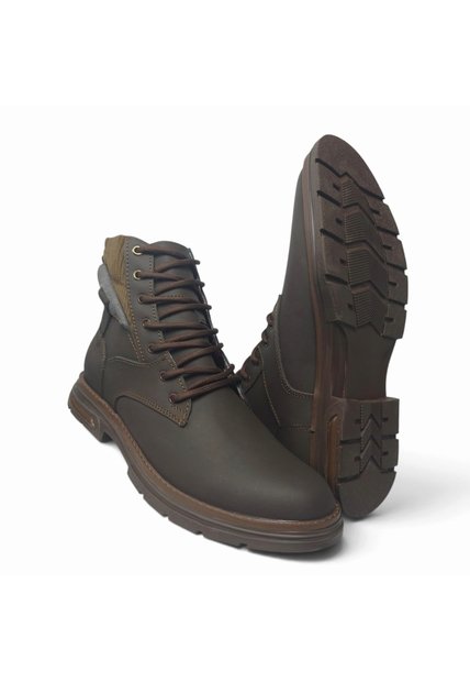 Botas En CUERO Para Hombre Marca Monserrate Ref Alquimia Color Café