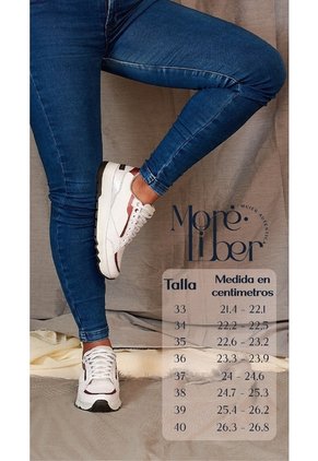 Tenis En CUERO Para Mujer Marca Moreliber Ref Elite Color Blanco-print