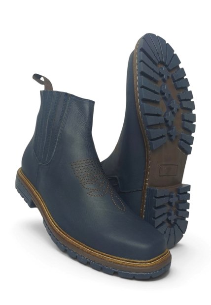 Botas En CUERO Para Hombre Marca Monserrate Ref El Aventurero Color Azul