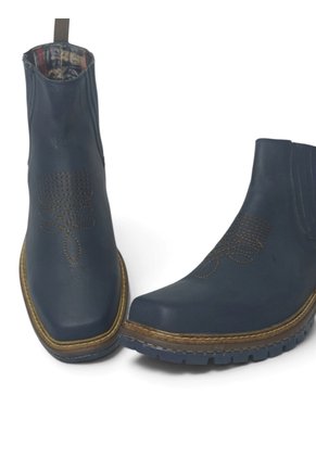 Botas En CUERO Para Hombre Marca Monserrate Ref El Aventurero Color Azul