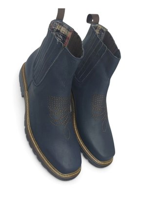 Botas En CUERO Para Hombre Marca Monserrate Ref El Aventurero Color Azul