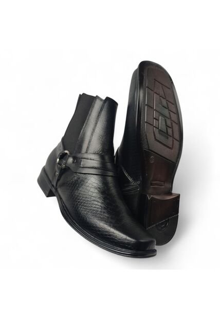 Botas En CUERO Para Hombre Marca Monserrate Ref Potro Color Negro