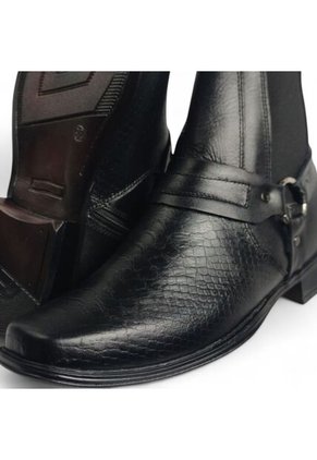 Botas En CUERO Para Hombre Marca Monserrate Ref Potro Color Negro