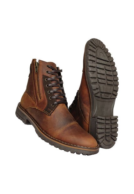 Botas En Cuero Para Hombre Color Caoba Marca Monserrate Ref. Quimbaya