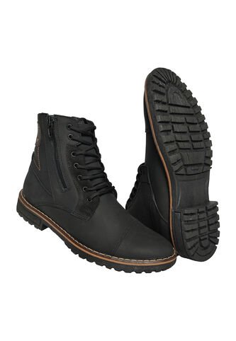 Botas En Cuero Para Hombre Color Negro Marca Monserrate Ref. Quimbaya Monserrate