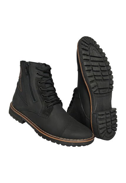 Botas En Cuero Para Hombre Color Negro Marca Monserrate Ref. Quimbaya
