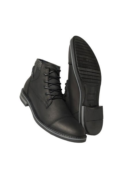 Botas En Cuero Para Hombre Color Negro Marca Monserrate Ref. Galeras