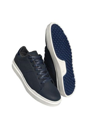 Tenis En Cuero Para Hombre Marca Monserrate Ref. Mulato Color Azul