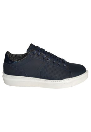 Tenis En Cuero Para Hombre Marca Monserrate Ref. Mulato Color Azul