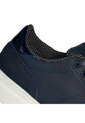 Tenis En Cuero Para Hombre Marca Monserrate Ref. Mulato Color Azul