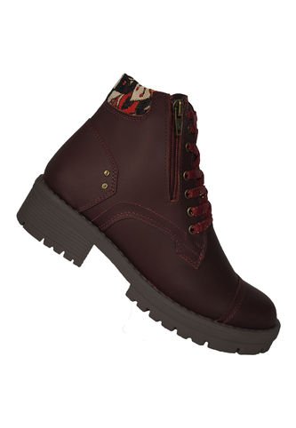 Bota En Cuero Para Mujer Color Vinotinto MoreLiber Ref. Zafiro Monserrate