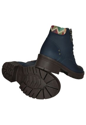 Bota En Cuero Para Mujer Color Azul MoreLiber Ref. Zafiro