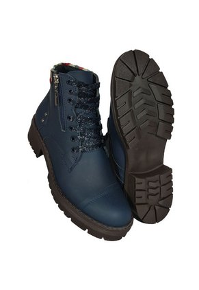 Bota En Cuero Para Mujer Color Azul MoreLiber Ref. Zafiro