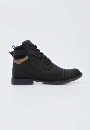 Bota Casual Negro-Beige Monserrate