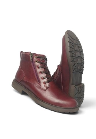 Botas En CUERO Para Hombre Marca Monserrate Ref Nogal Color Vino Monserrate