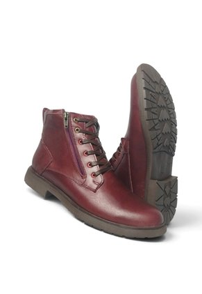 Botas En CUERO Para Hombre Marca Monserrate Ref Nogal Color Vino