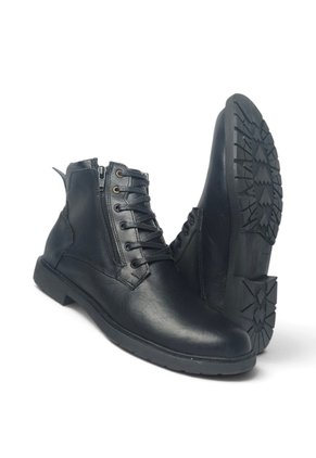 Botas En CUERO Para Hombre Marca Monserrate Ref Nogal Color Negro
