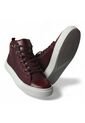 Tenis En CUERO Para Mujer Marca Moreliber Ref Prisma Color Vino de Monserrate