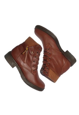 Bota En Cuero Para Mujer Color Miel MoreLiber Ref. Ambrosia Monserrate