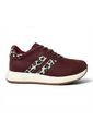 Tenis En CUERO Para Mujer Marca Moreliber Ref Elite Color Vino-Animal Print de Monserrate